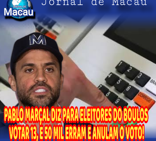 PABLO MARÇAL ENGANA 48 MIL ESQUERDISTAS QUE VOTARAM BOULOS 13!