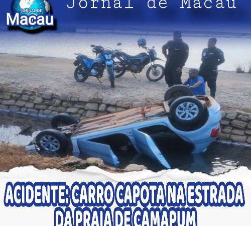 CARRO CAPOTA NA ESTRADA DA PRAIA DE CAMAPUM