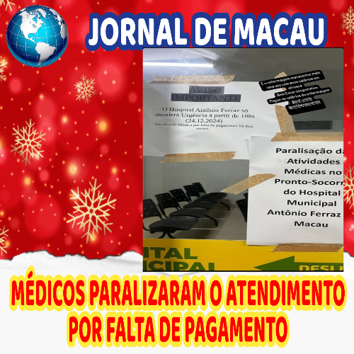 MACAU, EM PLENA VÉSPERA DE NATAL, FALTA DE PAGAMENTO COMPROMETE A SAUDE DOS MACAUENSES