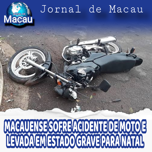 JOVEM SOFRE ACIDENTE GRAVÍSSIMO DE MOTO