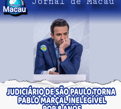 JUSTIÇA ELEITORAL DE SÃO PAULO TORNA PABLO MARÇAL INELEGÍVEL POR 8 ANOS